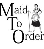 Maid with broom logo