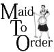 Maid with broom logo